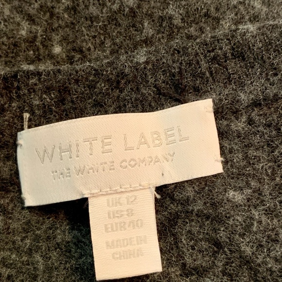 White Label The White Company Women Gray Cashmere Wool Dress Sz 12 UK/6-8 US - Picture 5 of 8